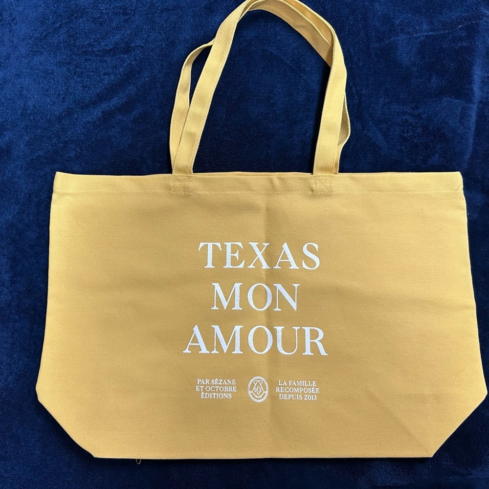 Sezane Yellow Canvas Tote Bag
